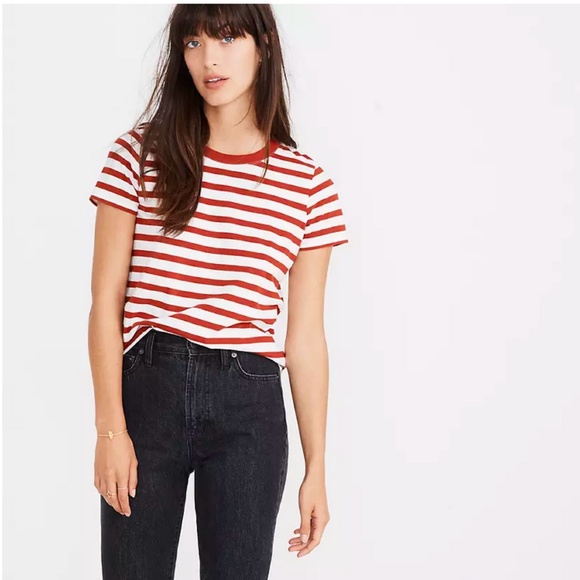 Madewell Tops - Red Madewell Northside Vintage Tee in Sid Stripe